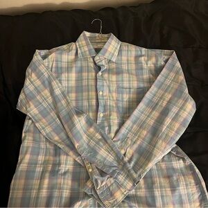 Peter Millar Shirt Mens XL Plaid Casual Button Down Long Sleeve‎ Formal